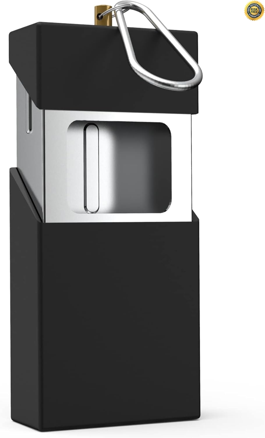 2 Stück Taschenaschenbecher Edelstahl - Mini Mit Zigarettenlöscher & Schlüsselanhänger